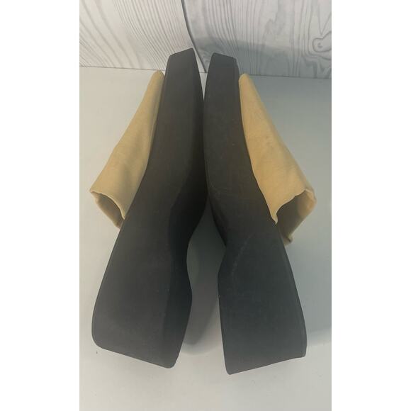 Vintage Y2K Chunky Tan and Black Summer Slip in Slides Size 10 - Picture 8 of 9
